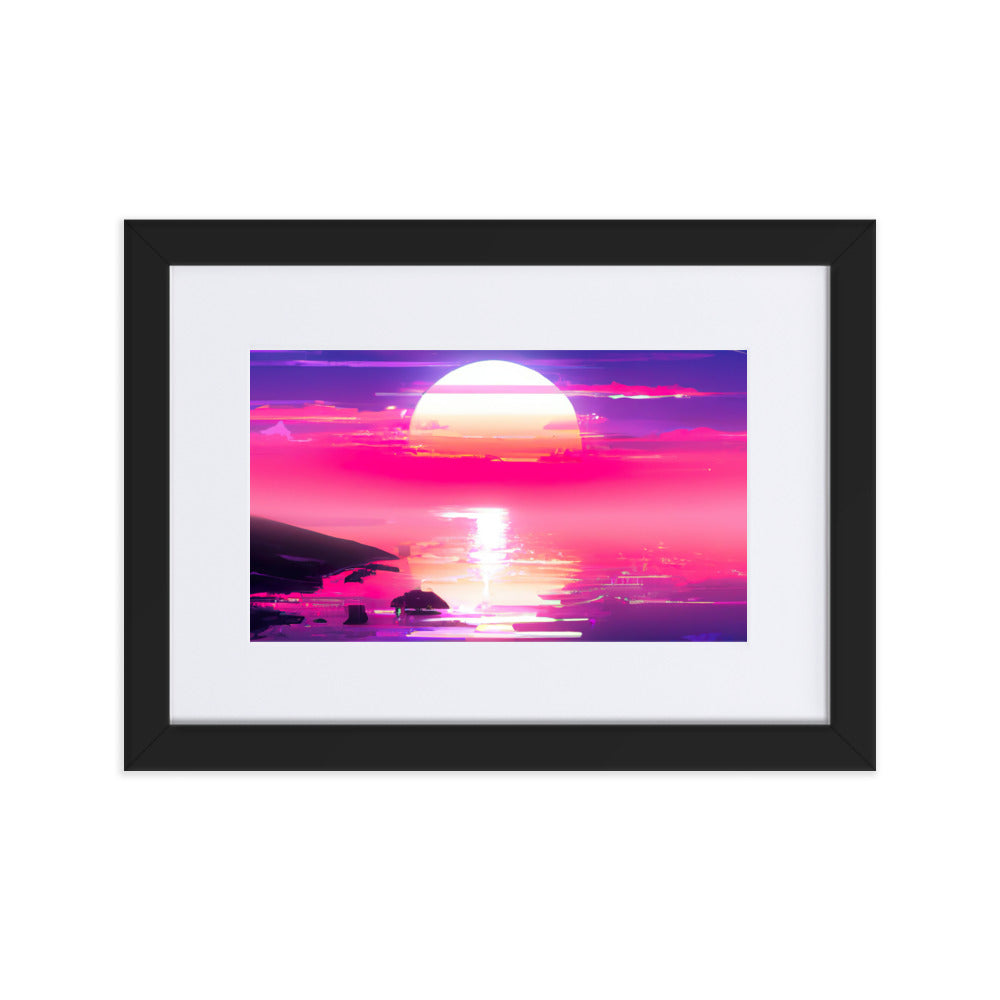 SUNBURN Eingerahmtes Poster