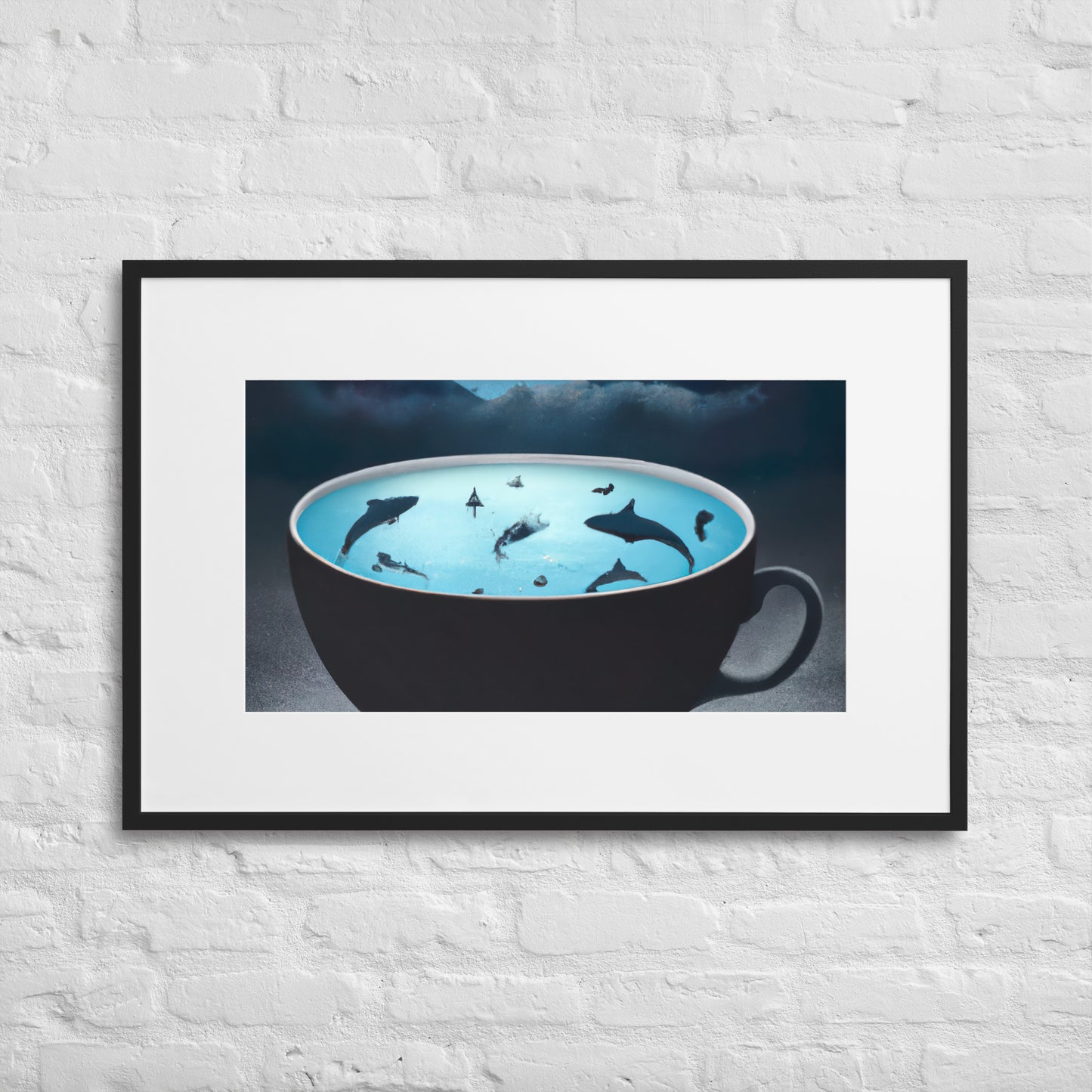SharkSoup Eingerahmtes Poster