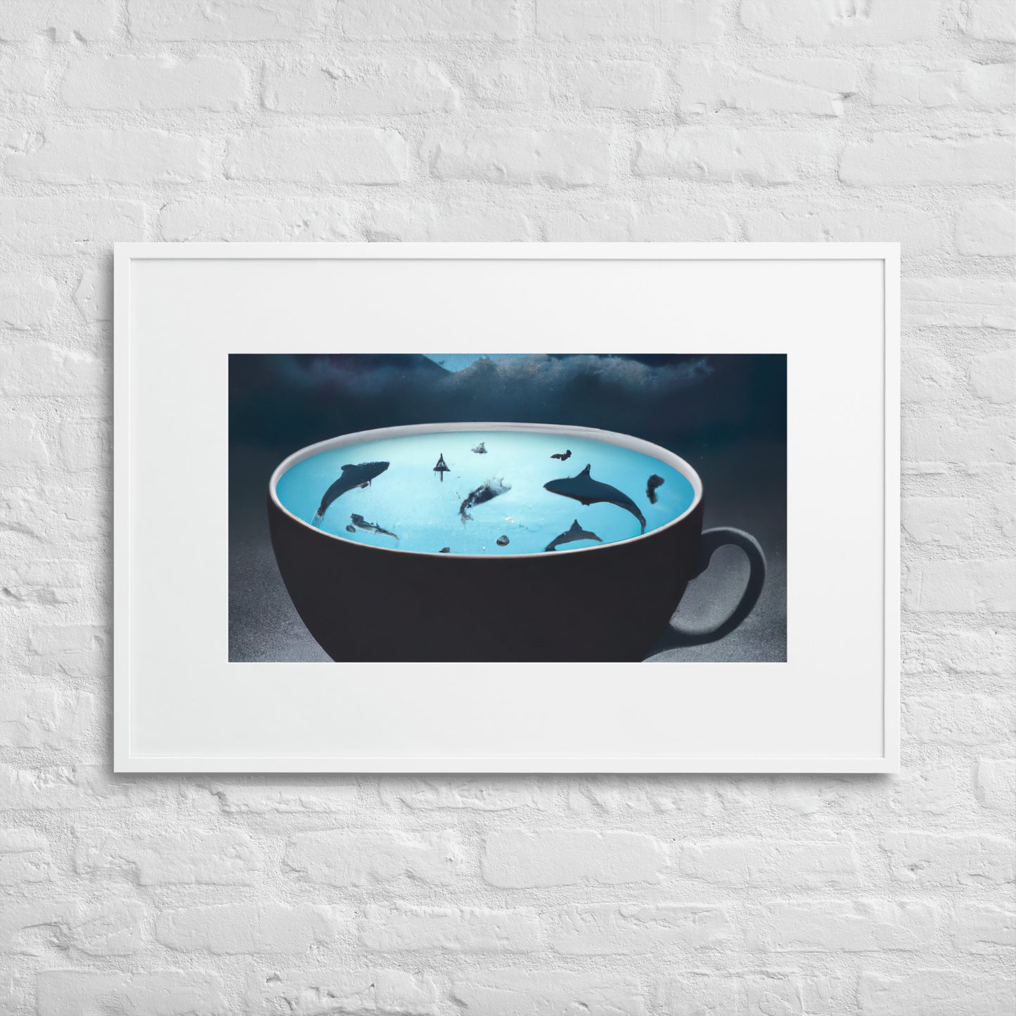 SharkSoup Eingerahmtes Poster