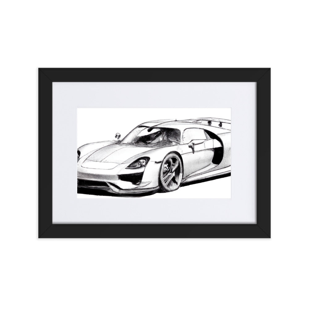 918 Sketch Eingerahmtes Poster