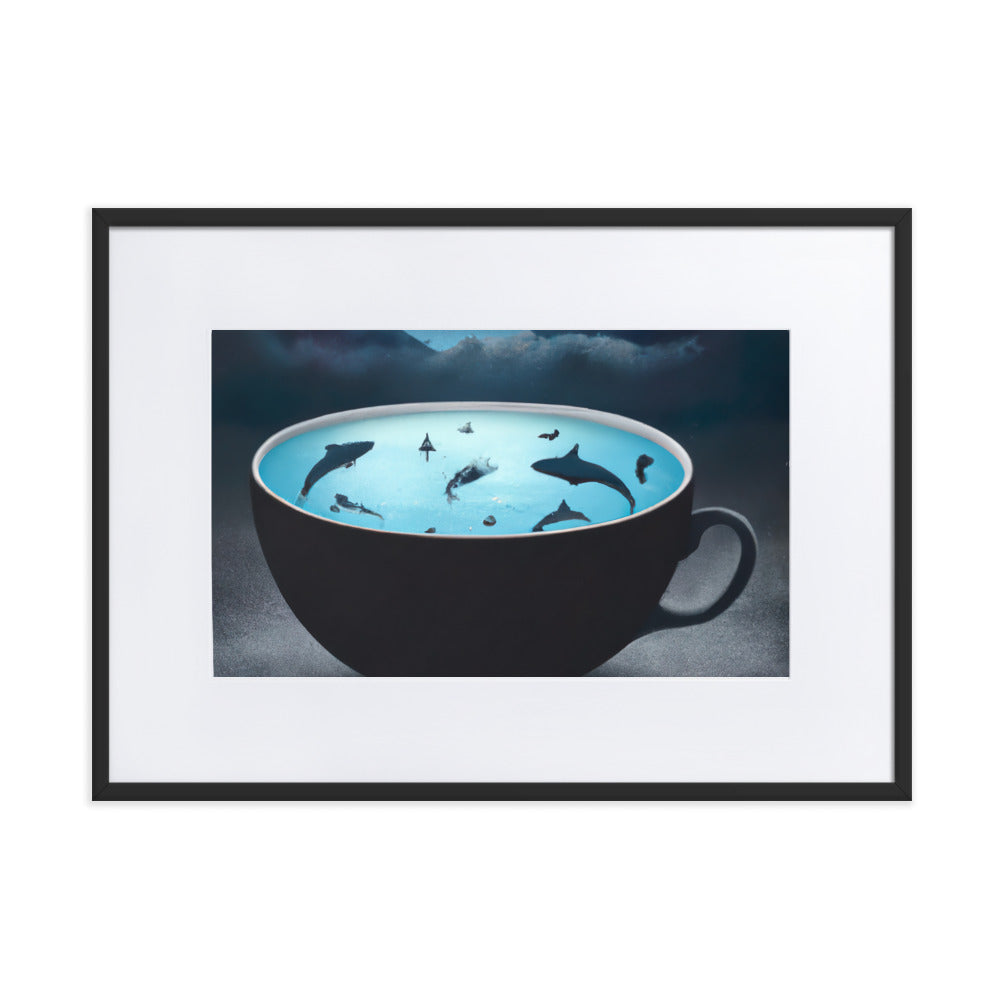 SharkSoup Eingerahmtes Poster