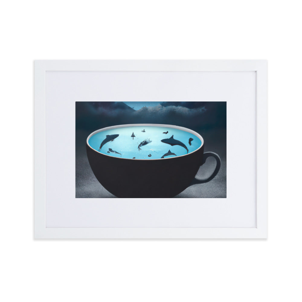 SharkSoup Eingerahmtes Poster