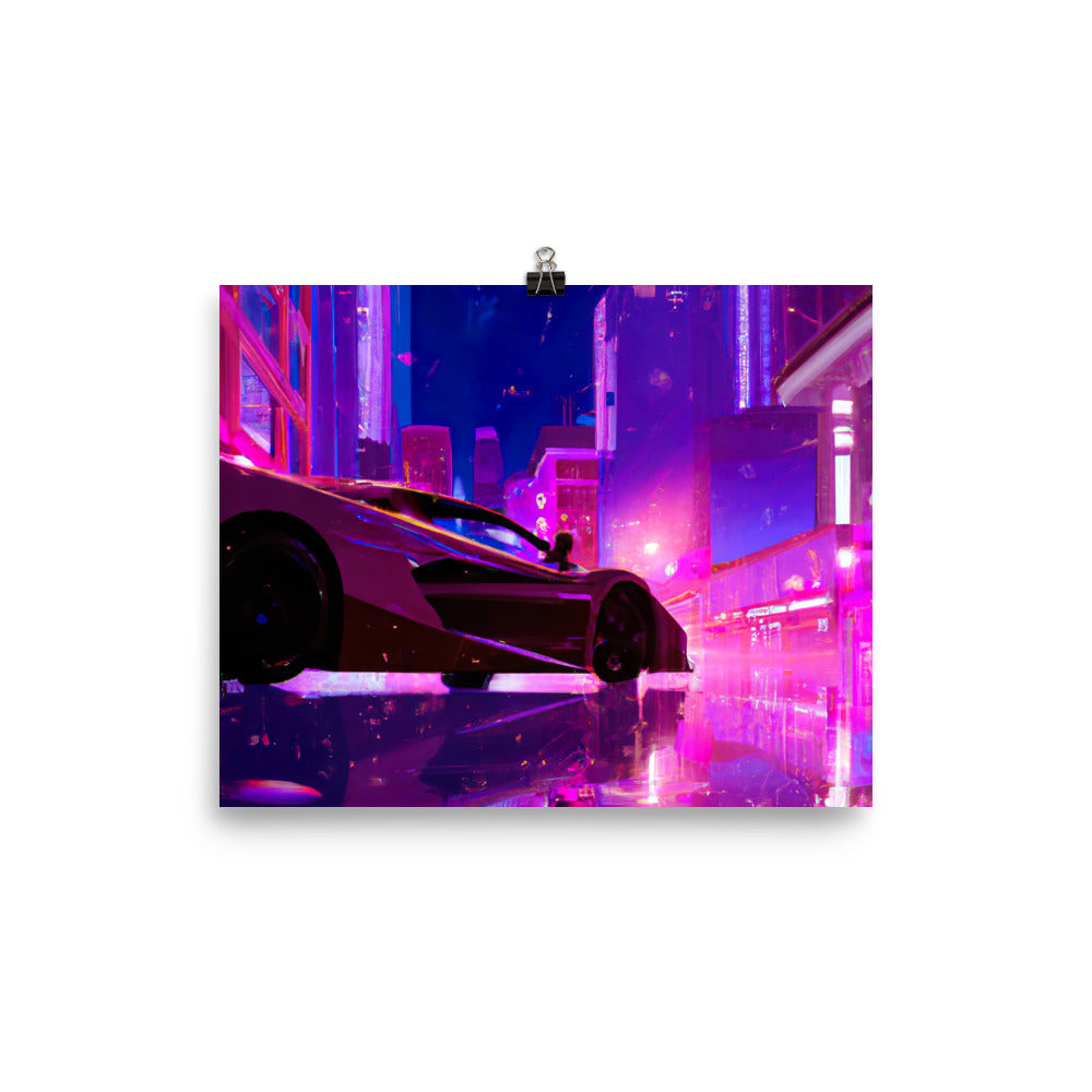 Neon City Rahmenloses Poster
