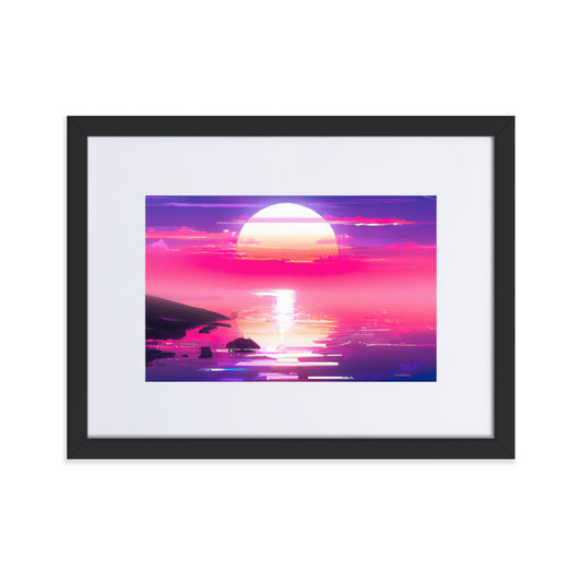 SUNBURN Eingerahmtes Poster