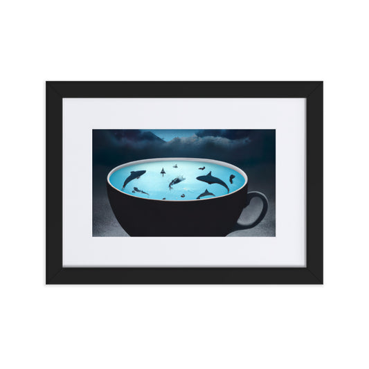 SharkSoup Eingerahmtes Poster