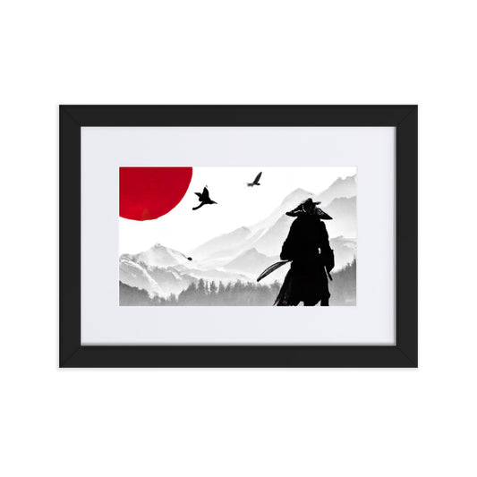 RED SUN Eingerahmtes Poster