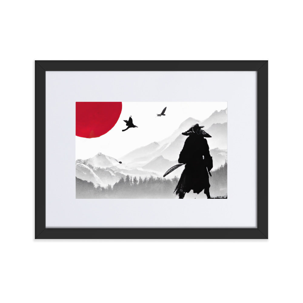 RED SUN Eingerahmtes Poster