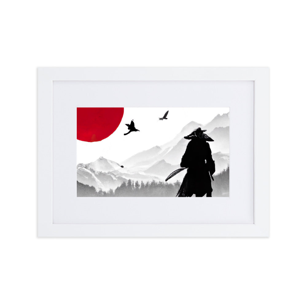 RED SUN Eingerahmtes Poster