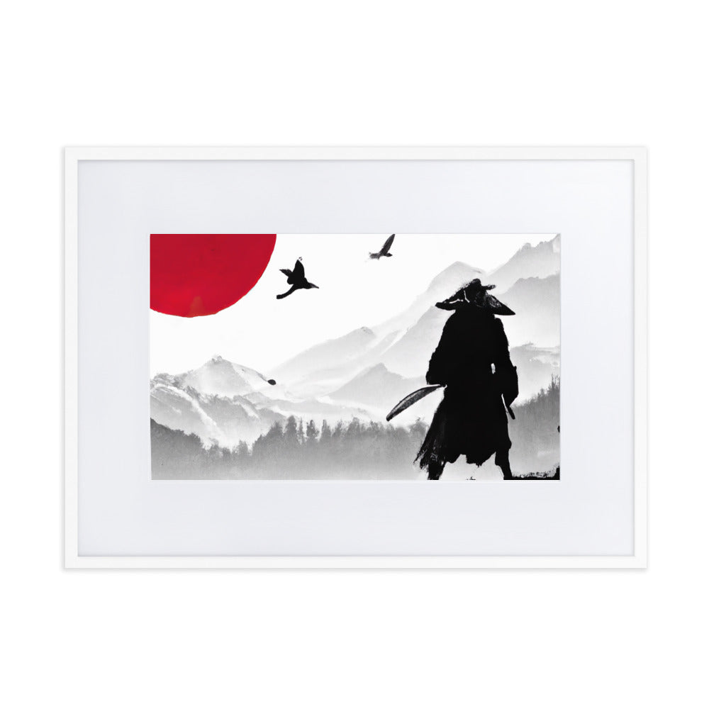 RED SUN Eingerahmtes Poster