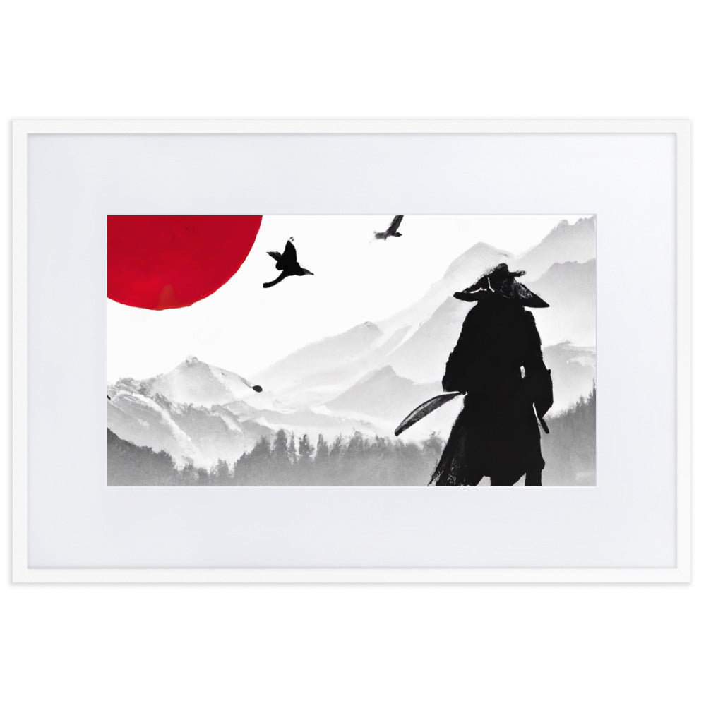 RED SUN Eingerahmtes Poster